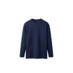 Erkek Oversize Basic Uzun Kollu Sweatshirt Lacivert
