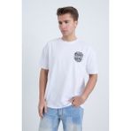 Erkek Oversize Baskılı Tişört Beyaz Everything To Gain - M