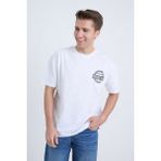 Erkek Oversize Baskılı Tişört Beyaz Vintage Logo - XL