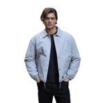 Erkek Oversize Çıt Çıt kapamalı Taş Ceket Mont 4014DNGR-L