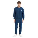 Erkek Oversize Eşofman Takımı Basic 3 İplik Şardonlu Pamuklu Nakışlı (Lacivert, M)