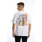 Erkek Oversize Fit Future Baskılı Basic Tişört Beyaz