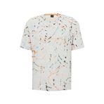 Erkek oversize fit Kısa Kollu desenli Bisiklet Yaka Çok Renkli T-Shirt 50486513-071