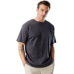 Erkek Oversize Fit%100 Organik Pamuk Bisiklet Yaka Tişört OVERSIZE-ERKEK-T-SHIRT Füme S