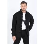 Erkek Oversize Jean Gömlek Siyah