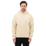Erkek Oversize Pamuklu Kanguru Cepli Basic 3 İplik Nakışlı Kapüşonlu Sweatshirt (bej, 2XL)