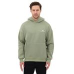 Erkek Oversize Pamuklu Kanguru Cepli Basic 3 İplik Nakışlı Kapüşonlu Sweatshirt (buz yeşil, 2XL)