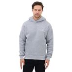 Erkek Oversize Pamuklu Kanguru Cepli Basic 3 İplik Nakışlı Kapüşonlu Sweatshirt (gri, M)