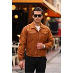 Erkek Oversize Rahat Mevsimlik Taba Kaşe Ceket - 2XL