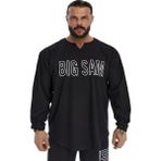 Erkek Oversize Sweatshirt Yaka Detaylı Uzun Kollu Big Sam 4743 - 2XL - Siyah