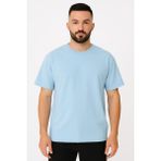 Erkek Oversize Tshirt (Bol Kalıp) Premium Kalite Düz Model - Bebek Mavisi