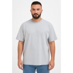Erkek Oversize Tshirt (Bol Kalıp) Premium Kalite Düz Model - Gri - XL