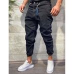 Erkek Paçası Lastikli Boyfriend Kot Jogger Pantolon (491079092) siyah
