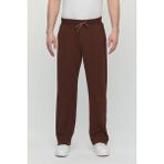 Erkek Palazzo Baggy Rahat Pantolon Kahverengi - XL