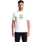 Erkek Pamuklu Kısa Kol Bisiklet Yaka Armani Yazı Detay Beyaz T-Shirt EM005551 AF25183-F0037