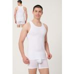 ERKEK PAMUKLU SÜPREM PENYE SLİM FİT HALTER YAKA SPORCU LİKRALI ATLET -1003