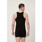 ERKEK PAMUKLU SÜPREM PENYE SLİM FİT HALTER YAKA SPORCU LİKRALI ATLET 6'LI -1003