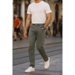 Erkek Pamuklu Yüksek Bel Bol Yeşil Baggy Kot Pantolon - Dropsuz - 40