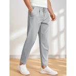 Erkek Pantolon Beli Lastikli Jogger Pantolon Cepli Fit Pantolon Erkek-Jogger - Gri - XL