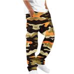 Erkek pantolon pantolon gevşek uygun pantolon pantolon pantolon erkek kargo Camo dantelli sonbahar yaz pantolon pantolon 2025, T-813 Hardal Sarısı, M