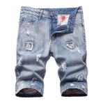 Erkek pantolon pantolon şort kot erkek Denim gevşek Fit Wrap batı yırtık yaz sonbahar pantolon 2025, P-784 Açık Kraliyet Mavisi, XXL