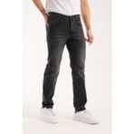 Erkek Pantolon Siyah Regular Fit Fermuarlı Jeans - Füme - 38