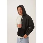 Erkek Parçalı 3 İplik Sweatshirt Beyaz