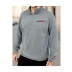 Erkek Paris Baskılı Yarım Fermuarlı Oversize Sweatshirt
