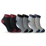 Erkek Patik Çorap Seti, Kısa Bilek Boy, Nefes Alan Konforlu Tasarım, Yumuşak Esnek Günlük Kullanım, 3'lü Ve 6'lı Set (6, Set, 40-45)