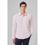 Erkek Pembe Slim Fit Sert Yaka Gömlek