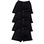 Erkek Penye Boxer Siyah - 4 Adet