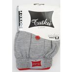 Erkek Penye Düğmeli Boxer Bordo Renk 10'lu Paket %100 Pamuk