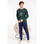 Erkek Penye Pamuk Regular Kalıp Sıfır Yaka Kaliteli Pijama Takımı A803123