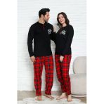 Erkek Pijama Takımı - Ekose Altlı- Eş Versiyonlu -12580