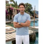 Erkek Polo Yaka Cepli Klasik Kalıp Tişört - 5114 (BUZ MAVİSİ, 2XL)