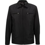 Erkek Polo Yaka Çift Cepli Astarlı Mevsimlik Mont - A00001 (SİYAH, XL)