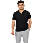 Erkek Polo Yaka Fermuarlı Tişört T237 BGL-ST04593 - Siyah