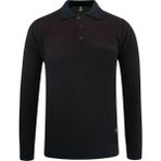 Erkek Polo Yaka Kazak Cepli Pike Desen Çelik Örgü Klasik Kalıp - 5214F - Lacivert - M