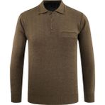 Erkek Polo Yaka Kazak Triko Cepli Çelik Örgü Klasik Kalıp - 5200F - Vizon - XL