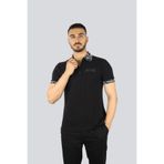 Erkek Polo Yaka Kısa Kollu Fermuar Detaylı Siyah Polo Yaka T-Shirt 78GAGT02CJ01T-899