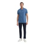 Erkek Polo Yaka Slim Fit Pike Düz Pamuklu Tişört