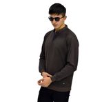 Erkek Polo Yaka Sweatshirt R2254 BGL-ST03197 A.KAHVE M