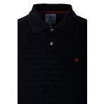 Erkek Polo Yaka Tişört Lacivert Dokulu%100 Pamuk Slim Fit Ribanalı Kol T-shirt NCS JEANS 1152 LACİVERT 3XL