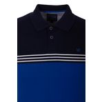 Erkek Polo Yaka Tişört Mavi%100 Pamuk Slim Fit Ribanalı Kol Jakarlı T-shirt Jeans 1145 MAVİ L