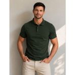 Erkek Polo Yaka Tişört Pike Kumaş | Rahat Kalıp Nefes Alan Günlük ve Şık - Haki - 2XL