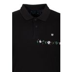 Erkek Polo Yaka Tişört Siyah%100 Pamuk Slim Fit Ribanalı Kol Nakışlı T-shirt NCS JEANS 1169 SİYAH 3XL