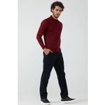 Erkek Polo Yaka Triko Kazak - Bordo