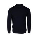 Erkek Polo Yaka Triko Lacivert Slim Fit Yarım Fermuarlı Balık Sırt Desenli Pamuklu Kazak NCS JEANS 3006 LACİVERT 3XL