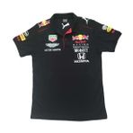 Erkek Polo Yakalı Honda Redbull Baskılı Kısa Kollu Siyah Tişört Etp-Hndr