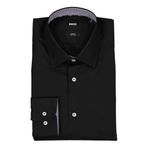 Erkek Poplin Kumaş Dar Kesim Siyah Gömlek 50519859-001